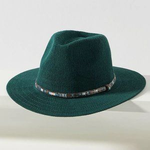 Anthropologie Soft Trimmed Rancher Hat - Dark  Green/Teal